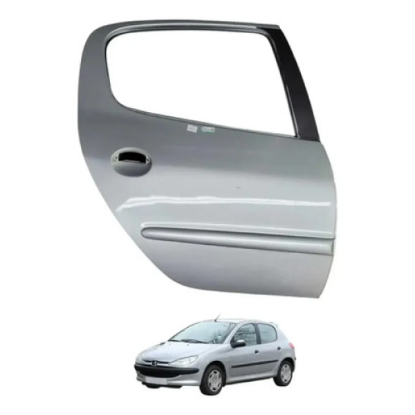 Porta Traseira Direita Peugeot 206 207 2002 2012 Traseira Direita