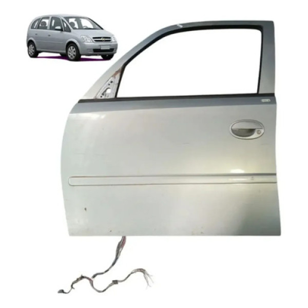 Porta Dianteira Esquerda Chevrolet Meriva 2003 2012 Dianteira Esquerda Cinza