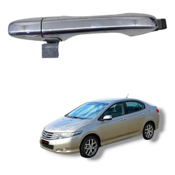 Maçaneta Externa Porta Traseira Esquerda Honda City 2009 13 Cinza Traseira