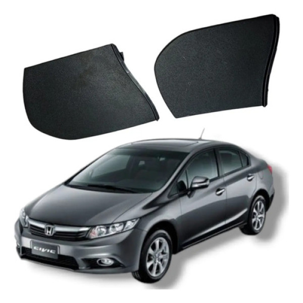 Par Acabamento Lateral Painel Honda Civic Lxs 2012 2016 Preto