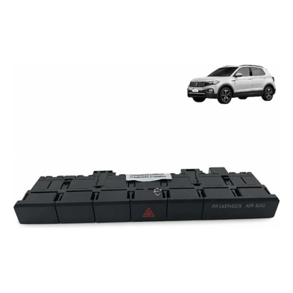 Botão Pisca Alerta Volkswagen T-cross 2023 Preto
