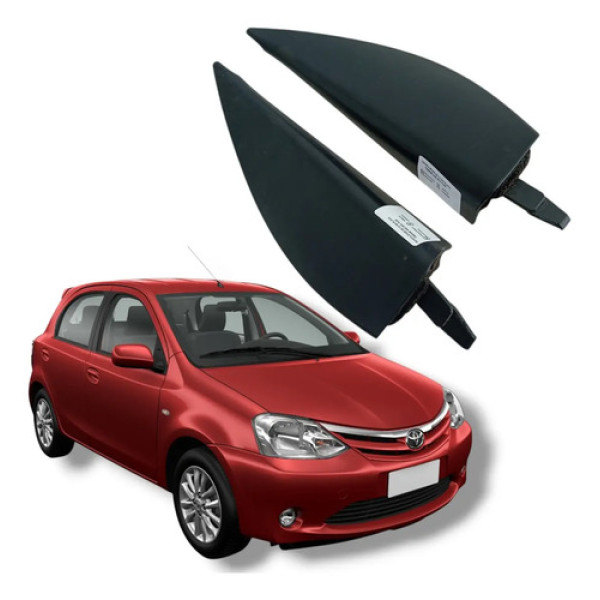 Par Acabamento Interno Porta Traseira Toyota Etios 2012 2020 Preto