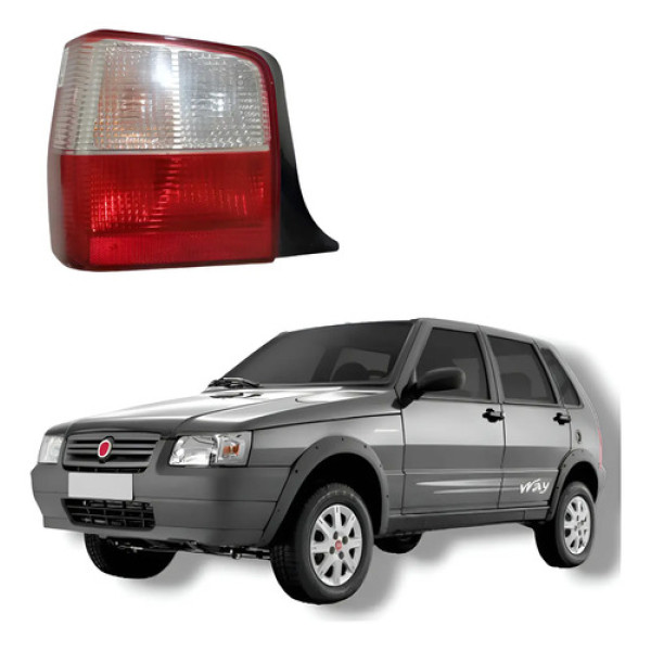 Lanterna Traseira Esquerda Fiat Uno Mille 2012 Esquerdo/motorista Vermelho