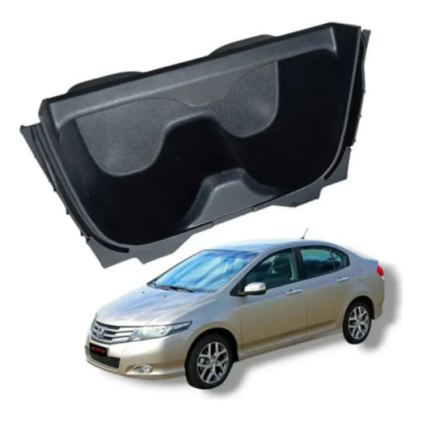 Porta Copo Console Honda City 2010 2015 Preto