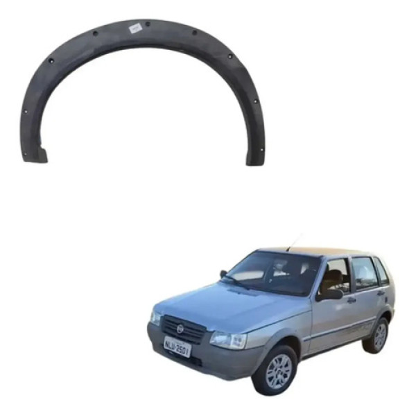 Moldura Lateral Traseira Direita Fiat Uno Mille 2008 Preto