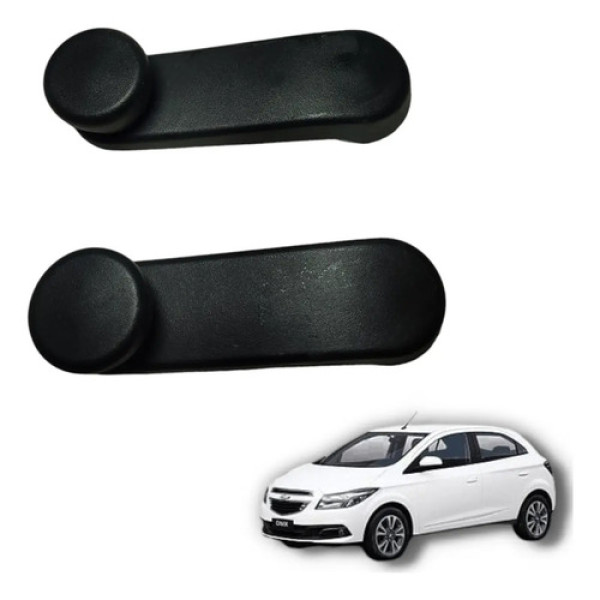Par Manivela Vidro Traseiro Gm Onix Prisma 2019 A 2019 Preto