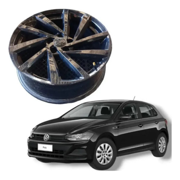 Roda Aro 17 Volkswagen Polo Virtus Tsi 2019 Preto Prateado