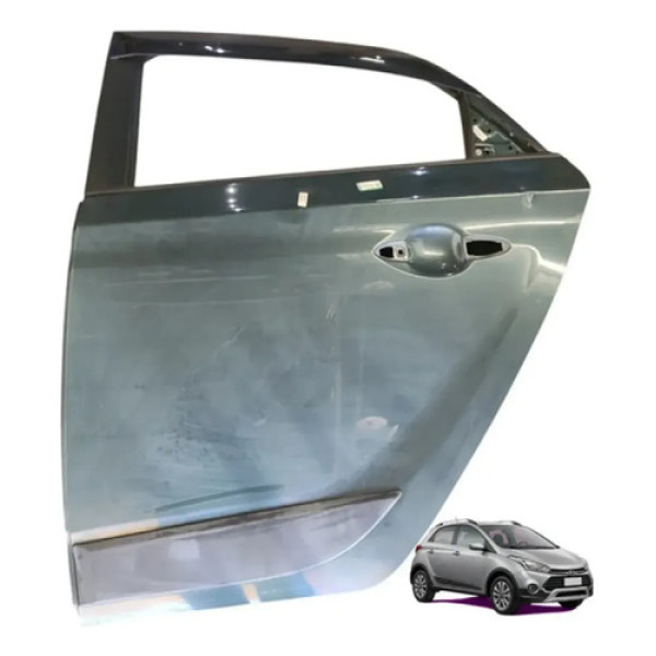 Porta Traseira Esquerda Hyundai Hb20x 2016 Detalhe Traseira Esquerda Cinza