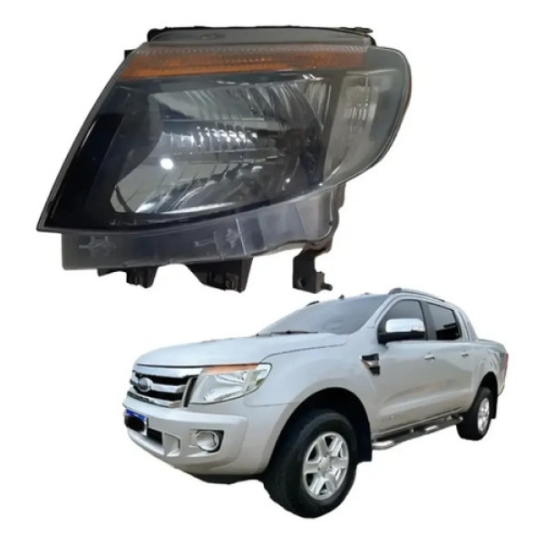 Farol Esquerdo Ford Ranger 2013  2015 Esquerdo/motorista Esquerdo/motorista