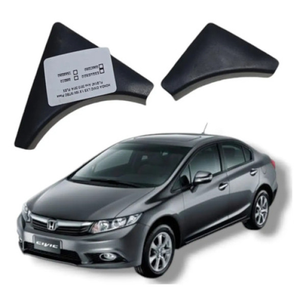 Par Acabamento Interno Porta Direita Honda Civic Lxs 2012 16 Preto