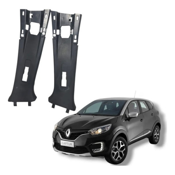 Par Acabamentos Coluna Superior Renault Captur 2018 A 2021