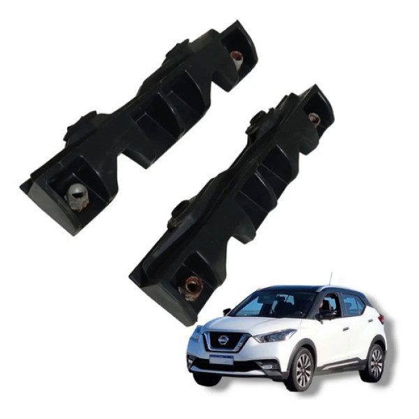 Par Guia Racks Teto Traseiro Nissan Kicks 2016 A 2020 Preto