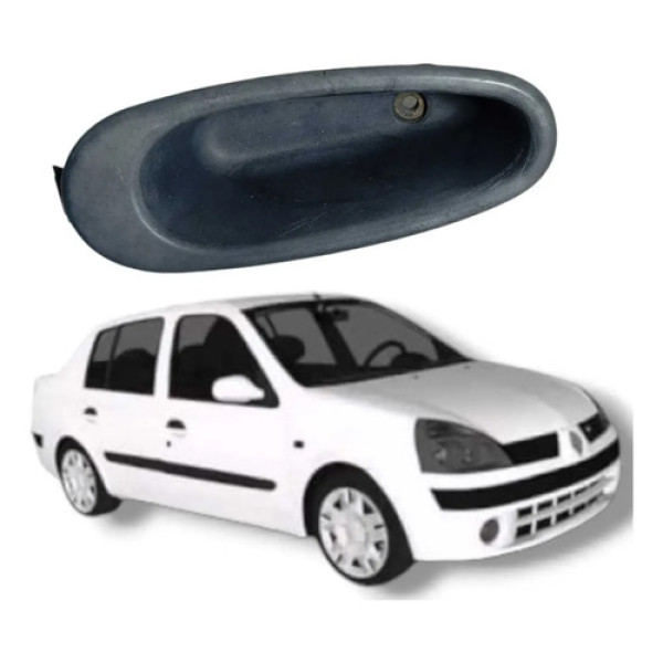 Puxador Interno Porta Dianteira Direita Renault Clio 2004 Preto