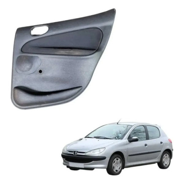 Forro Porta Traseira Direita Peugeot 206 2008 9629330677 Preto