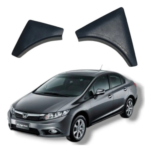 Par Acabamento Interno Lado Esquerdo Honda Civic Lxs 2012 16 Preto