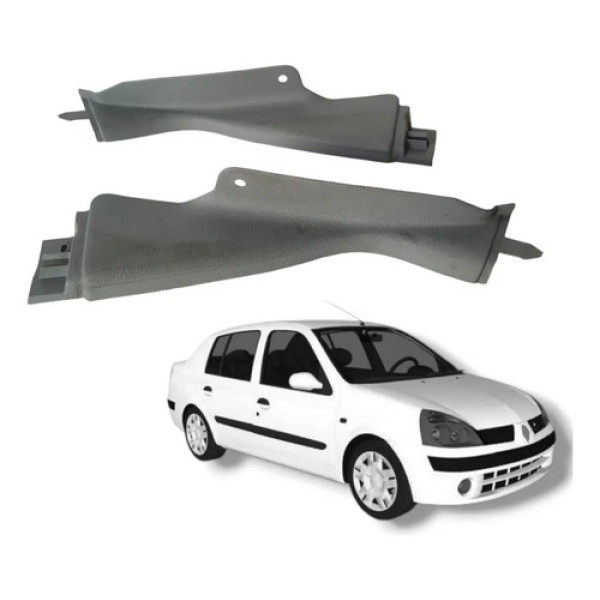 Par Acabamento Superior Soleira Traseira Renault Clio 2004 Cinza