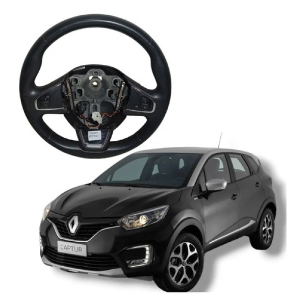 Volante Direção Comandos Renault Captur 2018 A 2021 Preto