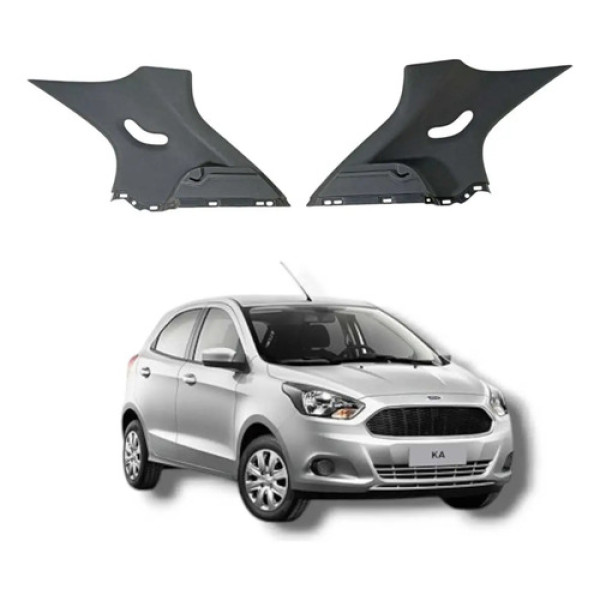 Par Acabamento Coluna Traseira Ford Ka 2017