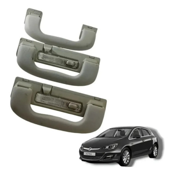 Conjunto Puxadores Teto Chevrolet Astra Sedan 2010 Cinza