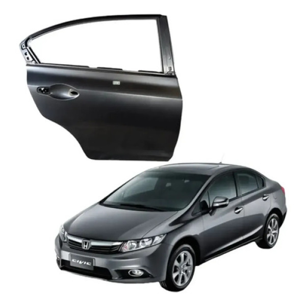Porta Traseira Direita Honda Civic Lxs 2012 2016 Traseira Direita
