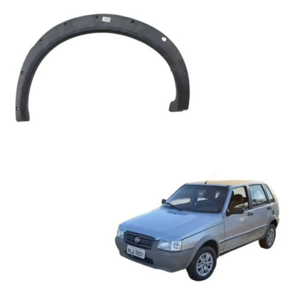 Moldura Lateral Paralama Traseira Esquerda Fiat Uno 2012 Preto