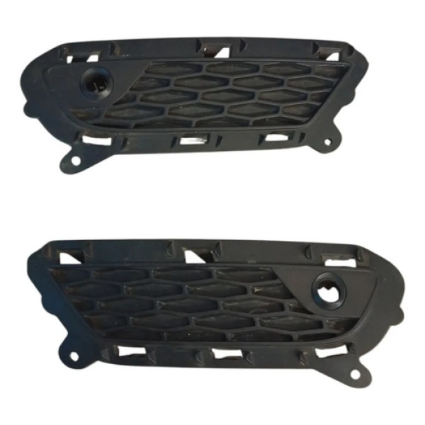 Par Grade Moldura Inferior Dianteiro Parachoque Evoque 16/19 Preto Ambos Lados