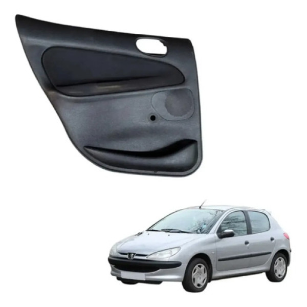 Forro Porta Traseira Esquerda Peugeot 206 2008 9629330777 Preto