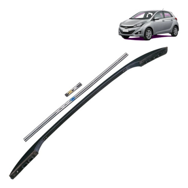 Rack Teto Lado Esquerdo Hyundai Hb20x Hatch 16 Preto