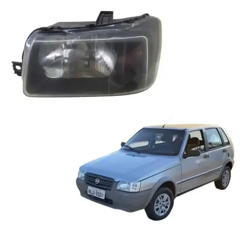 Farol Esquerdo Fiat Uno Mille Way 2007 2012 Esquerdo/motorista