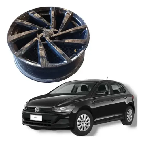 Roda Aro 17 Volkswagen Polo Virtus Tsi 2019 Prateado