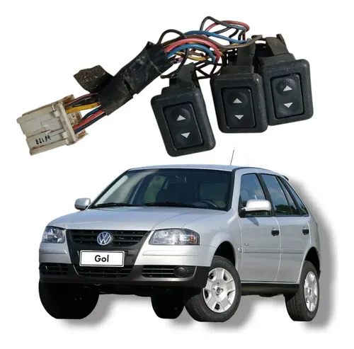 Jogo Plug Conector Vidro Elétrico Volkswagen Gol 1991 A 2006