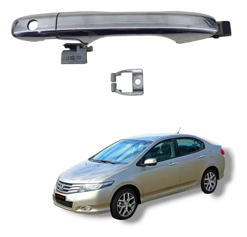 Macaneta Externa Dianteira Esquerda Honda City 2009 A 2013 Cinza Dianteira
