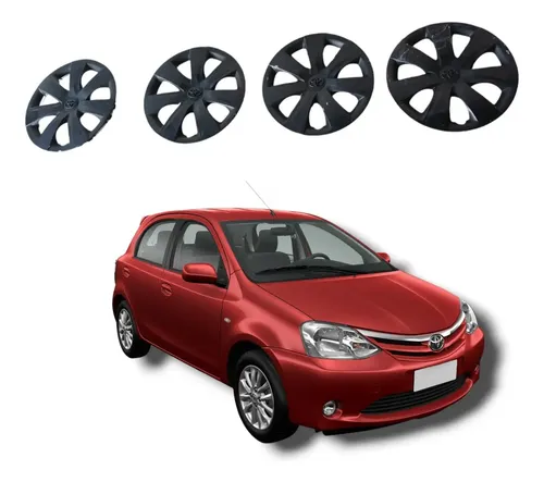 Jogo Calota Roda Aro 14 Toyota Etios 2012 A 2020 Preto