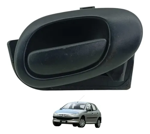 Maçaneta Interna Traseira Ld Peugeot 206 2008 9623698077 Preto Traseira