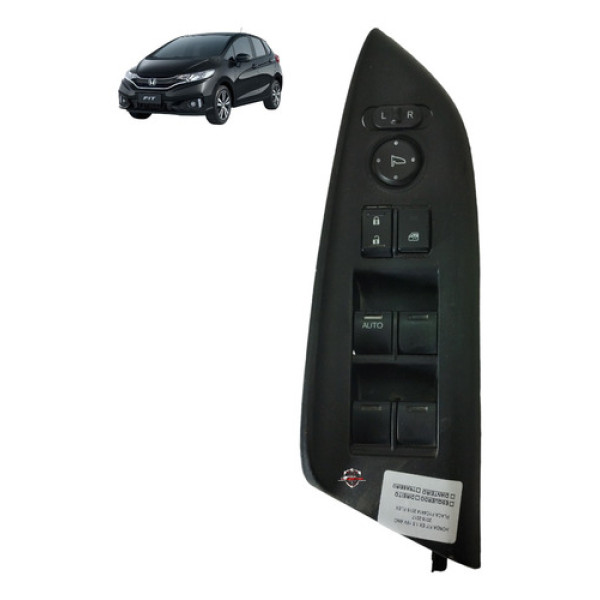 Comando Vidro Elétrico Dianteiro Esquerdo Honda Fit 2017
