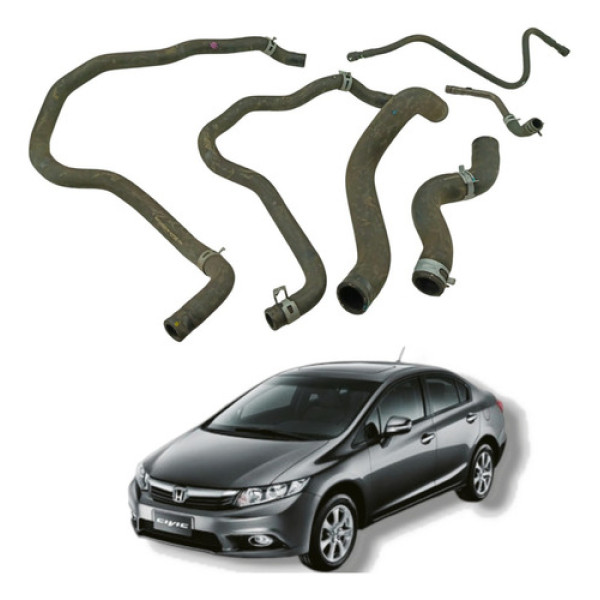 Jogo Borracha Água Radiador Honda Civic Lxs 1.8 2012 2016