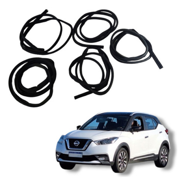 Jogo Borracha Guarnição Nissan Kicks 2016 A 2020 Preto