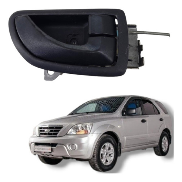 Maçaneta Interna Dianteira Direita Kia Sorento 2006 A 2013 Preto Dianteira