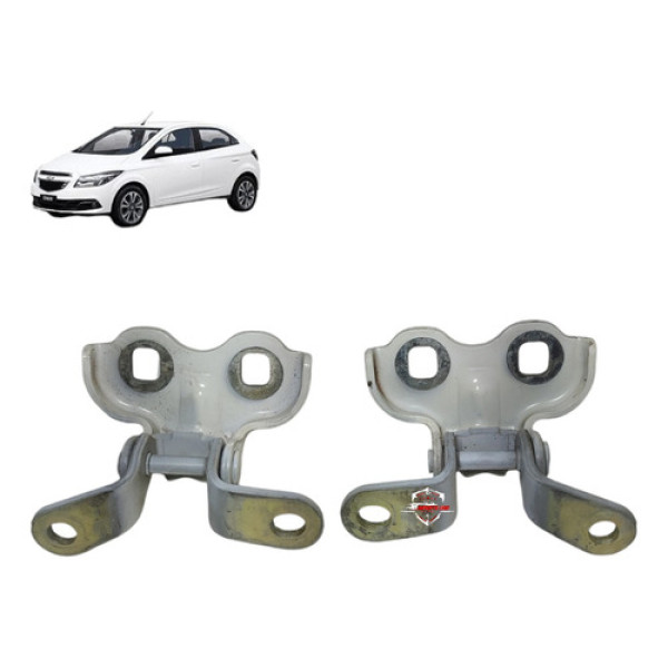 Par Limitador Porta Traseira Esquerda Chevrolet Onix 2014 Traseira Esquerda Branco