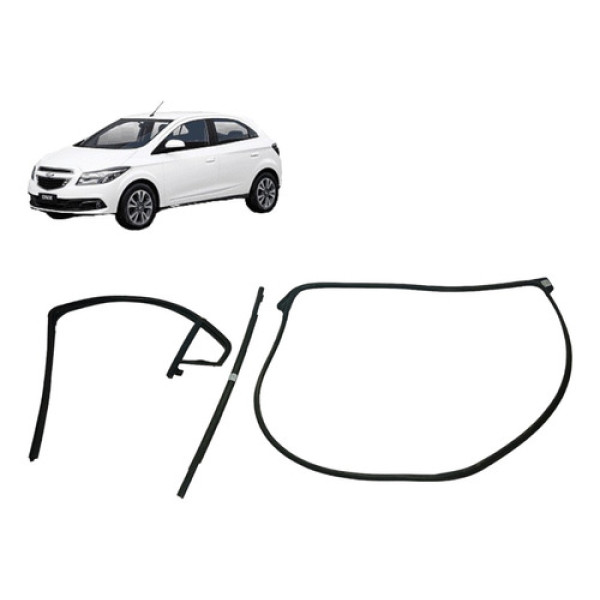 Jogo Borracha Porta Traseira Esquerda Chevrolet Onix 2014