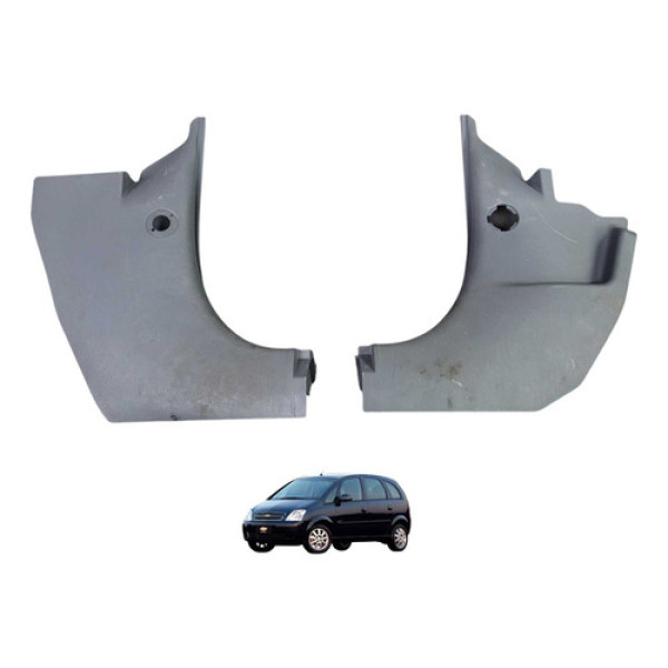 Par Moldura Soleira Dianteira Gm Meriva 2003 2011 93368626 Preto