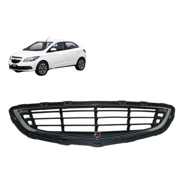 Grade  Inferior  Parachoque Dianteiro Chevrolet Onix 2014 Preto
