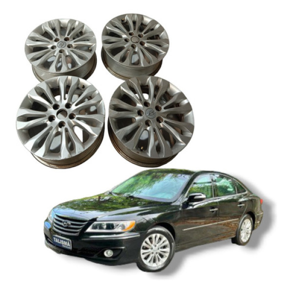 Jogo Roda Aro 17 Hyundai Azera 2009 A 2011 Cinza