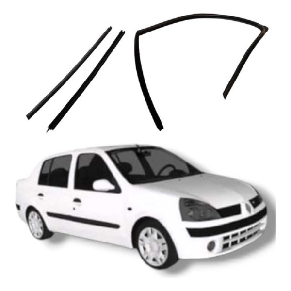 Jogo Borracha Porta Dianteira Esquerda Renault Clio 2004