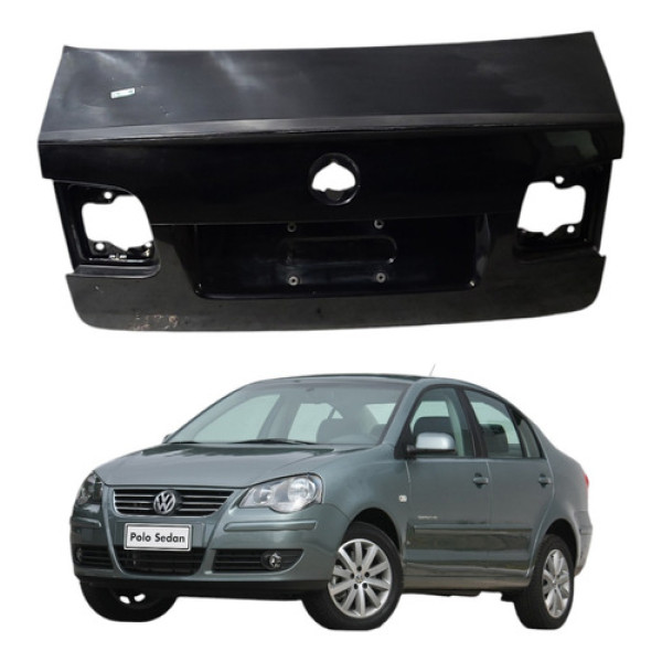 Tampa Traseira Volkswagen Polo Comfortline Sedan 2008 2013 Preto