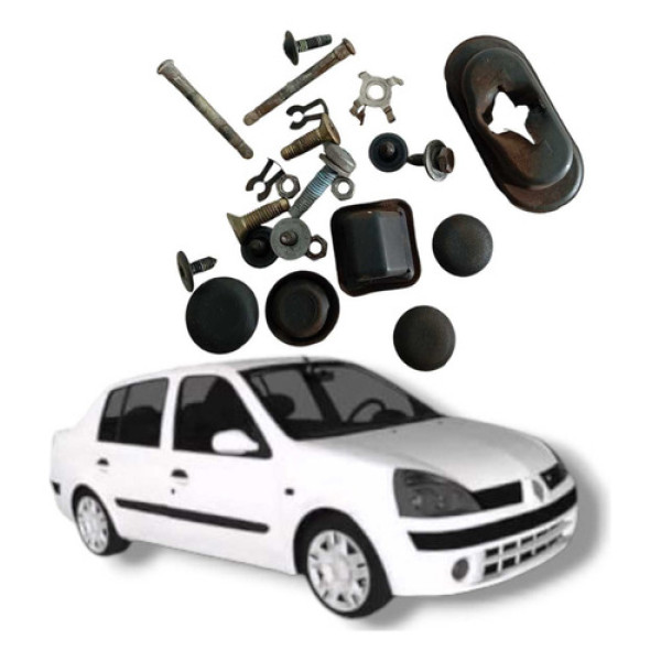 Jogo Parafuso Porta Dianteira Direita Renault Clio Megane 04