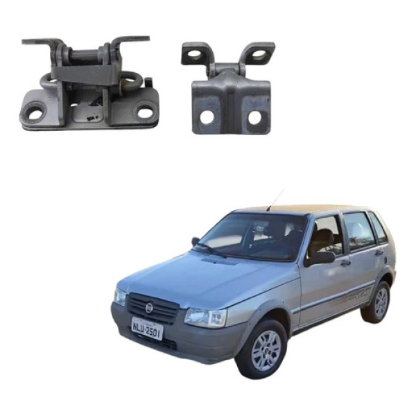Par Dobradiça Porta Dianteira Le Fiat Uno Mille 1995 2012