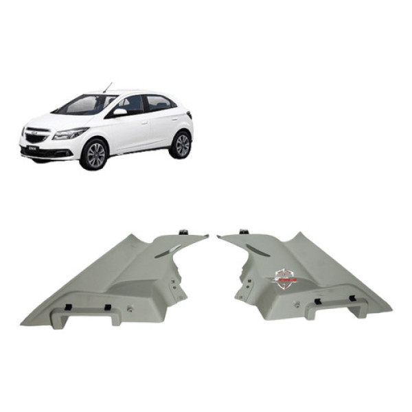 Par Suporte Tampão Bagagito Chevrolet Onix 2014 Cinza