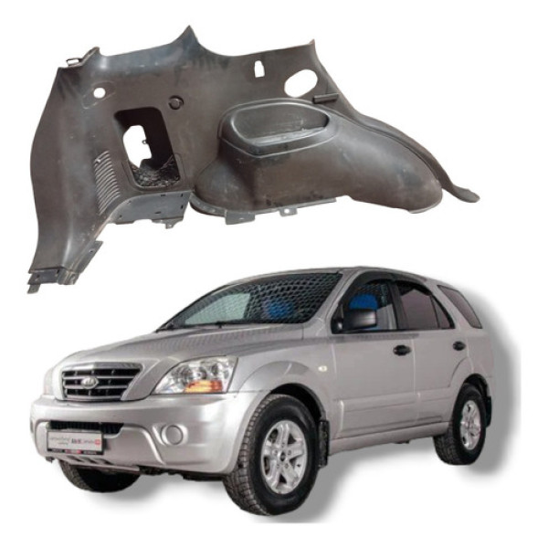 Forro Lateral Esquerdo Porta Malas Kia Sorento 2006 A 2013 Preto