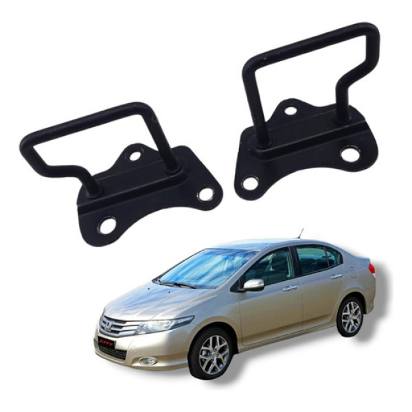 Par Trava Pino Banco Traseiro Honda City 2009 A 2013 Preto